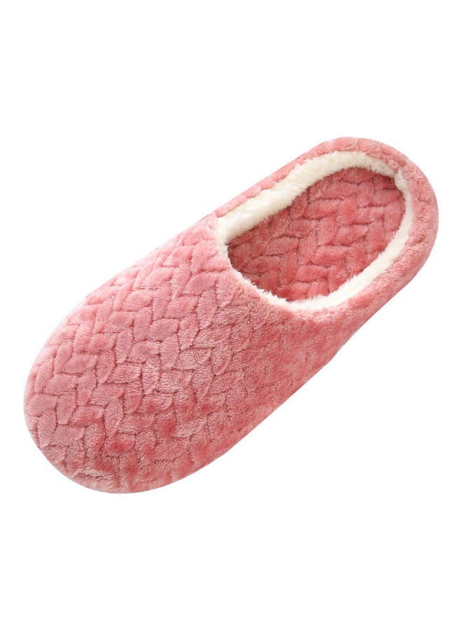 Slip-On Cotton Indoor Slippers Pink