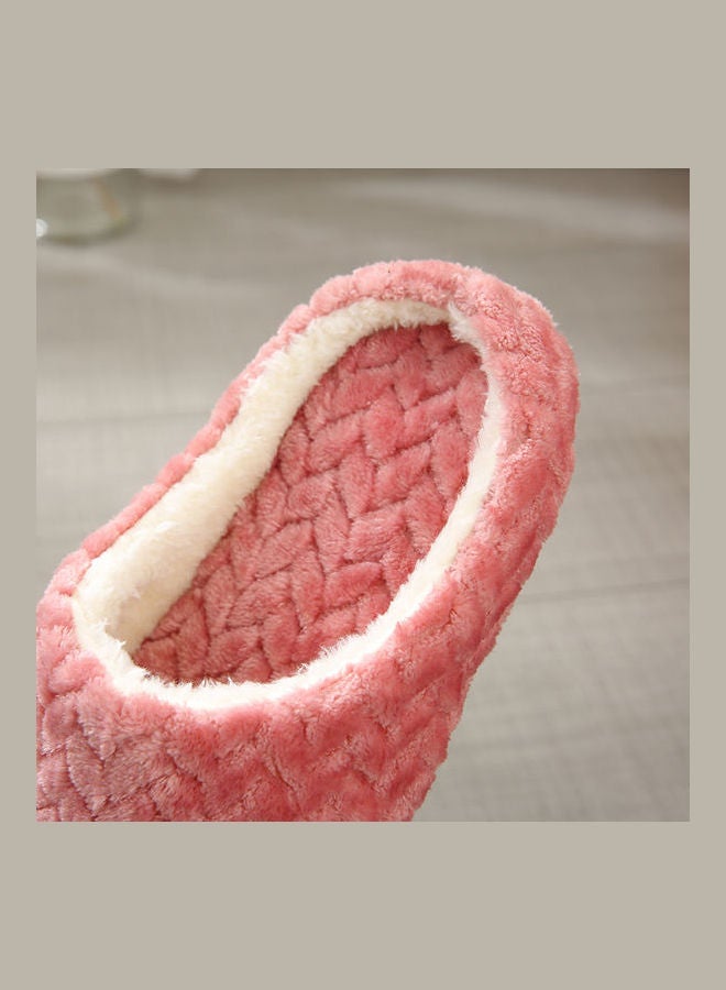 Slip-On Cotton Indoor Slippers Pink