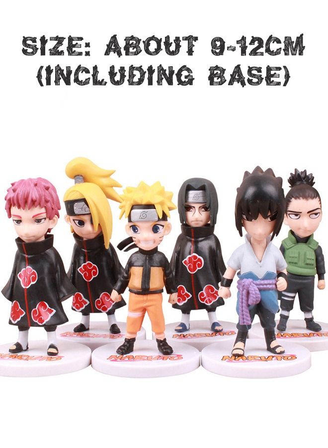 GROIC 11-Piece Naruto Action Figure Set with Accessories Model Toys Anime Models Home Office Desktop Decoration Gift