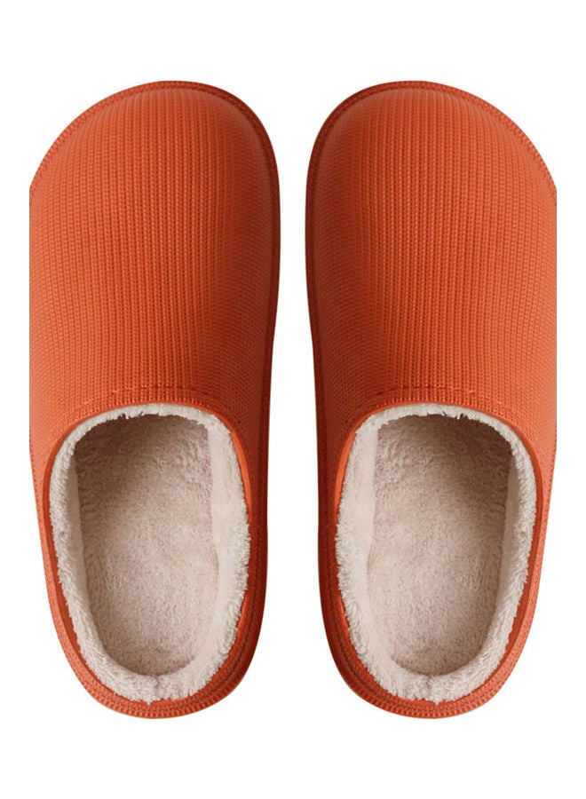 Winter Soft Waterproof Anti-Slip Slippers Orange/White