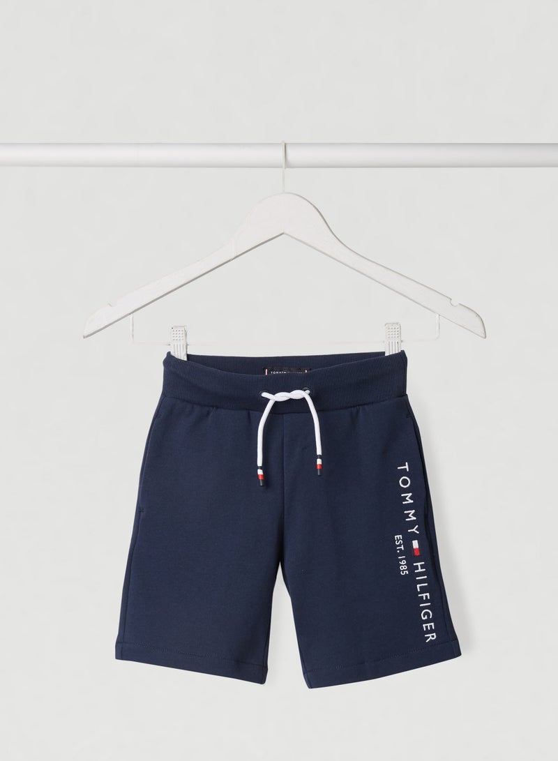 Kids Essential Sweat Shorts Navy/White/Red