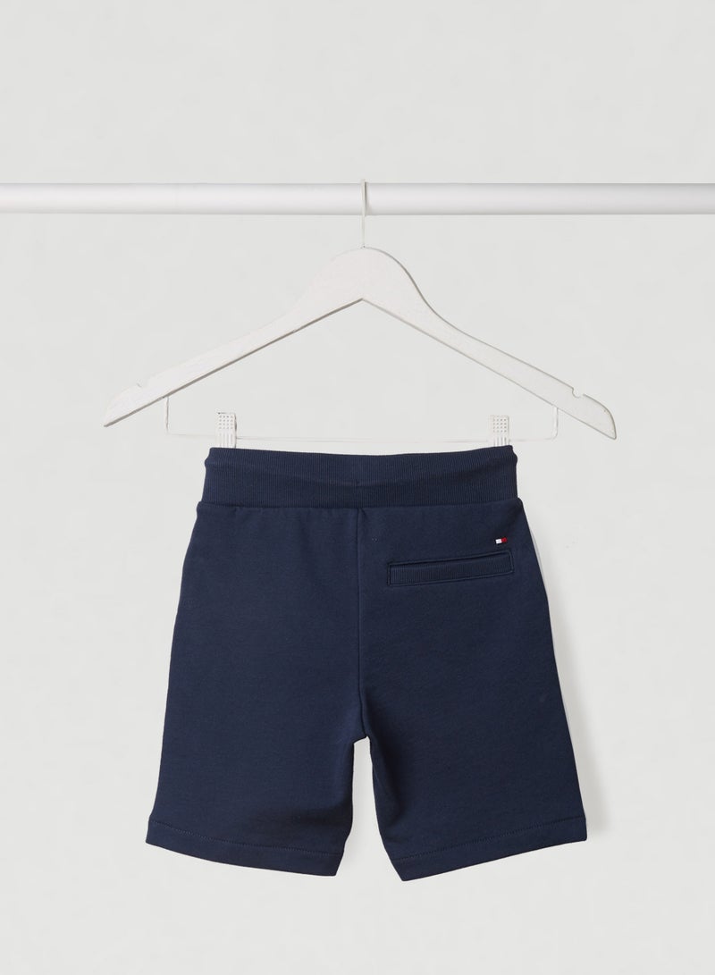 Kids Essential Sweat Shorts Navy/White/Red