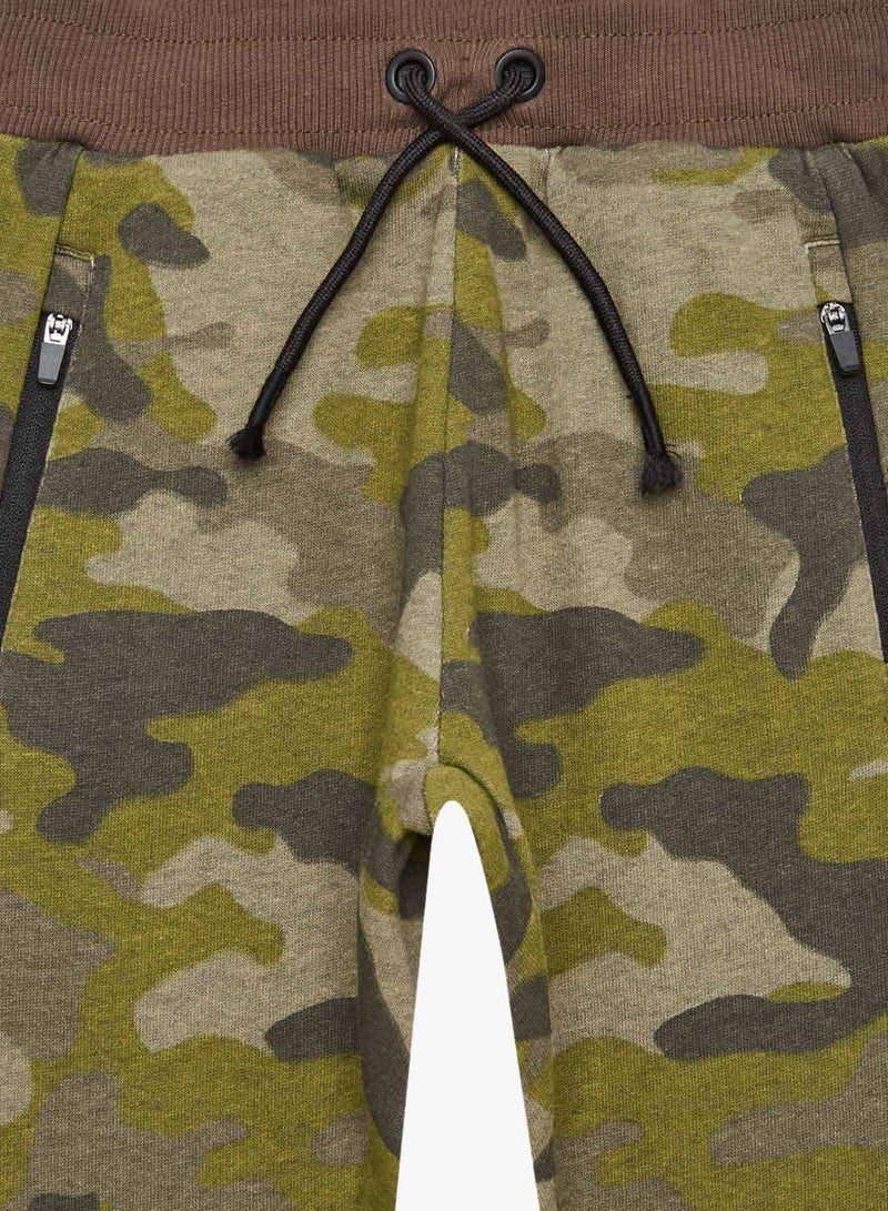 Boys Camo Sweatpants Green