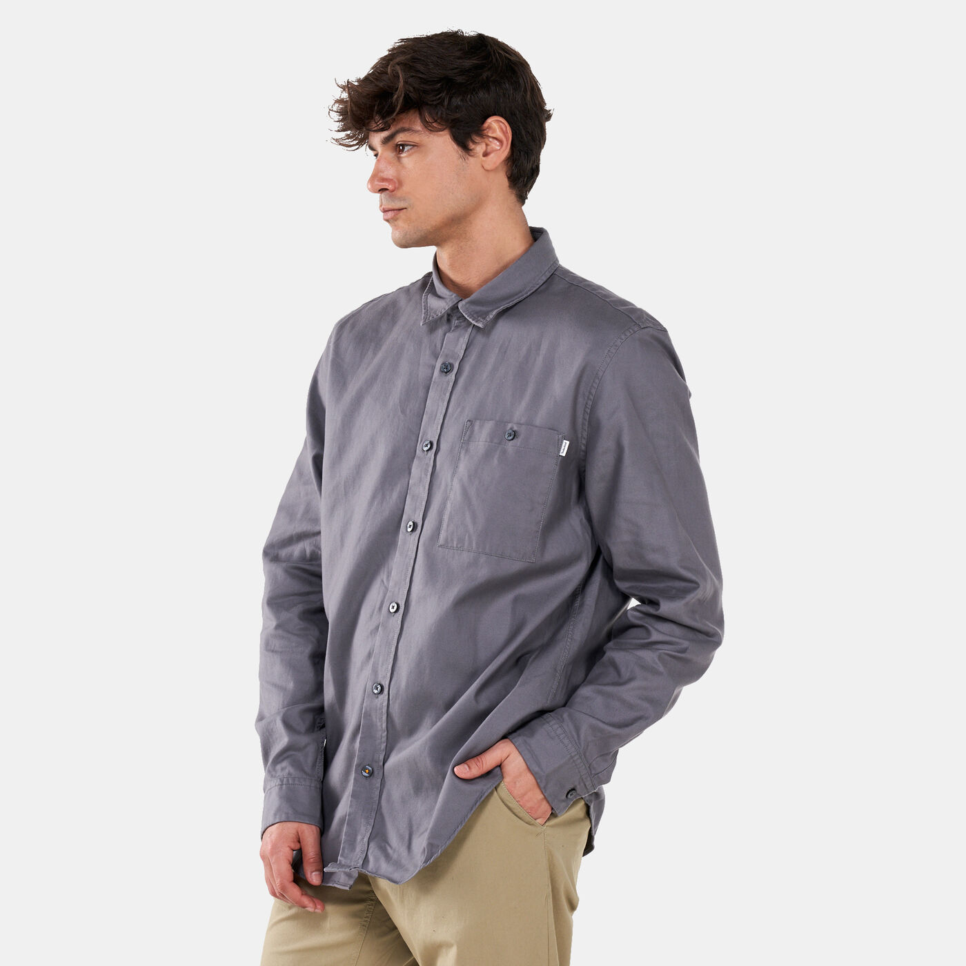 Men's Soft Cotton Solid Long Sleeve Shirt