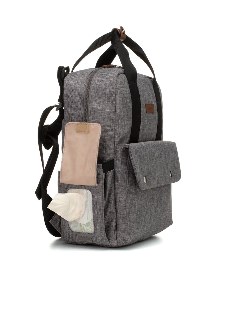 Georgi eco Convertible Diaper Bag -	Grey