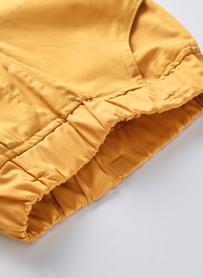 Pocket Detailed Casual Pants Yellow