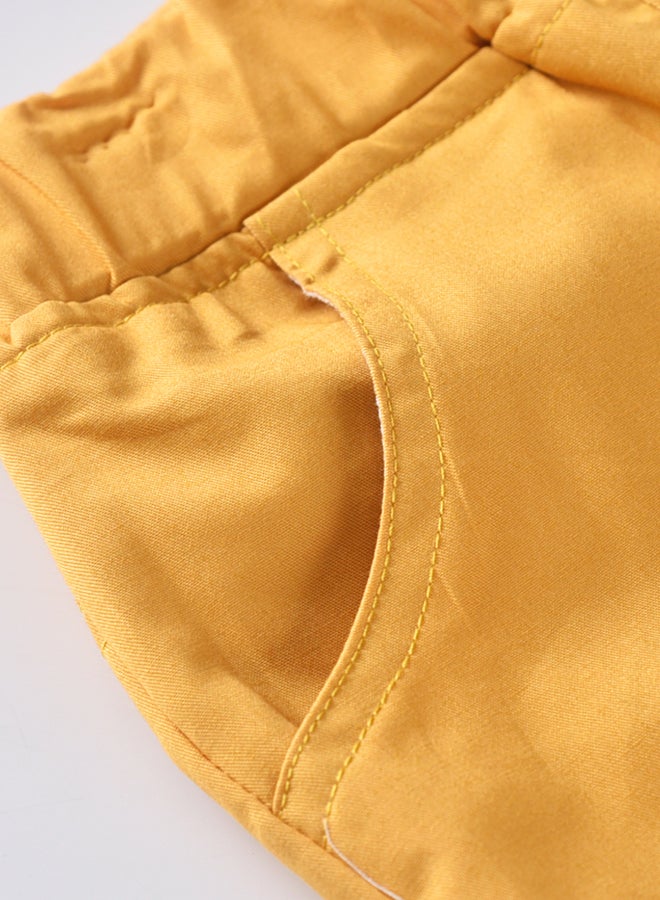 Pocket Detailed Casual Pants Yellow