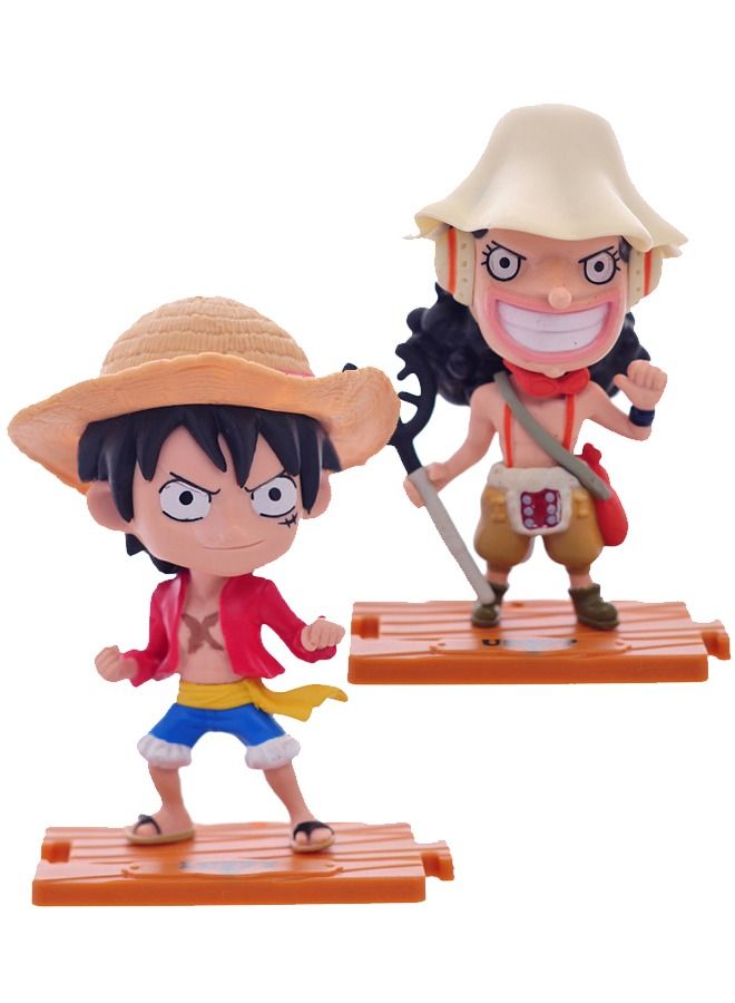 10-Piece Luffy and Other Action Figures