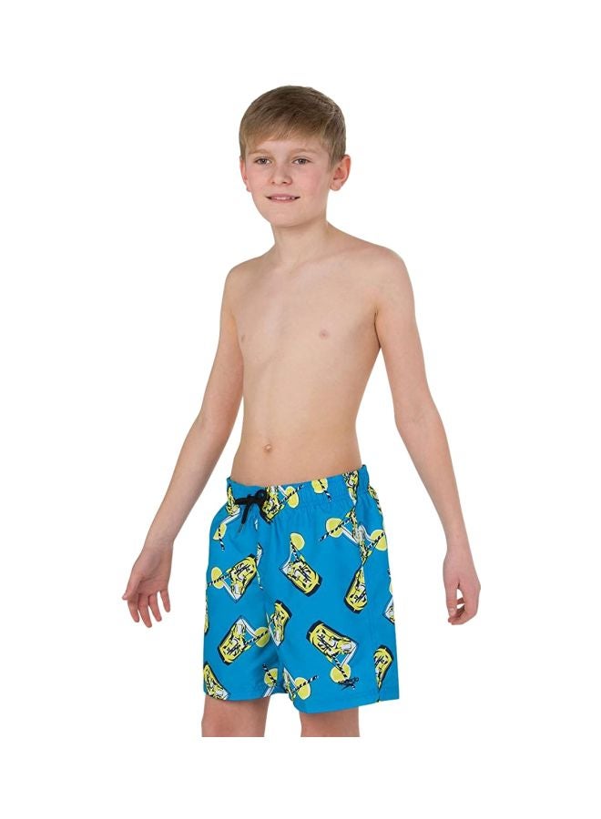 Fluo Fizz Printed Leisure Swim Shorts Windsor Blue/Empire Yellow