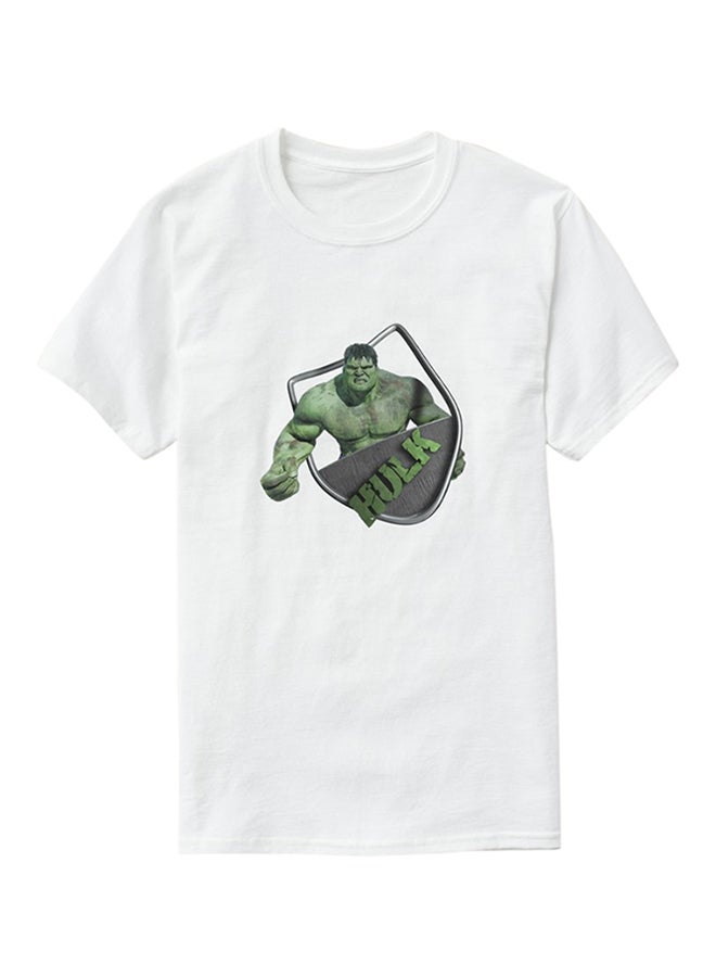 The Hulk Design Short Sleeve T-Shirt White