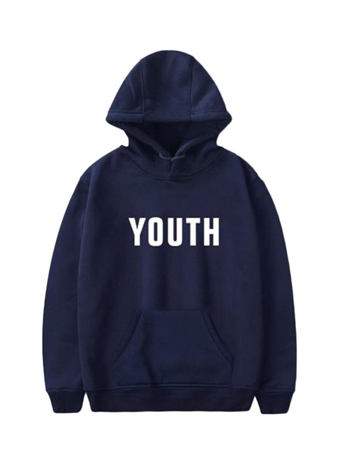 Youth Concert Loose Fit Hoodie Navy Blue