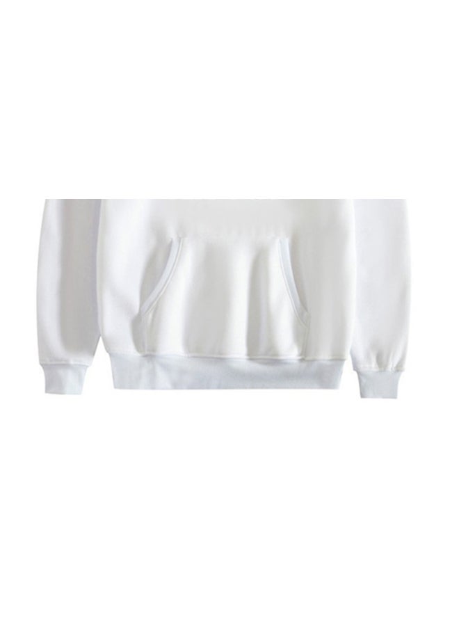 Tik Tok Print Hoodie White