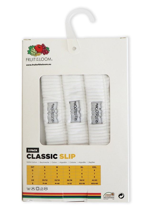 Mens Classic Slip Brief 3pc White