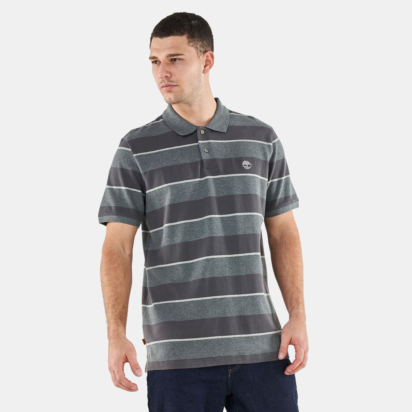 Men's Millers River Stripe Pique Polo Shirt