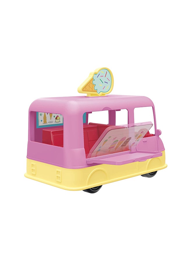 Peppa  Peppa’s Adventures Peppa’s Ice Cream Truck Vehicle Preschool Toy, Speech and Sounds, Peppa Figure and Accessory, Ages 3 and Up