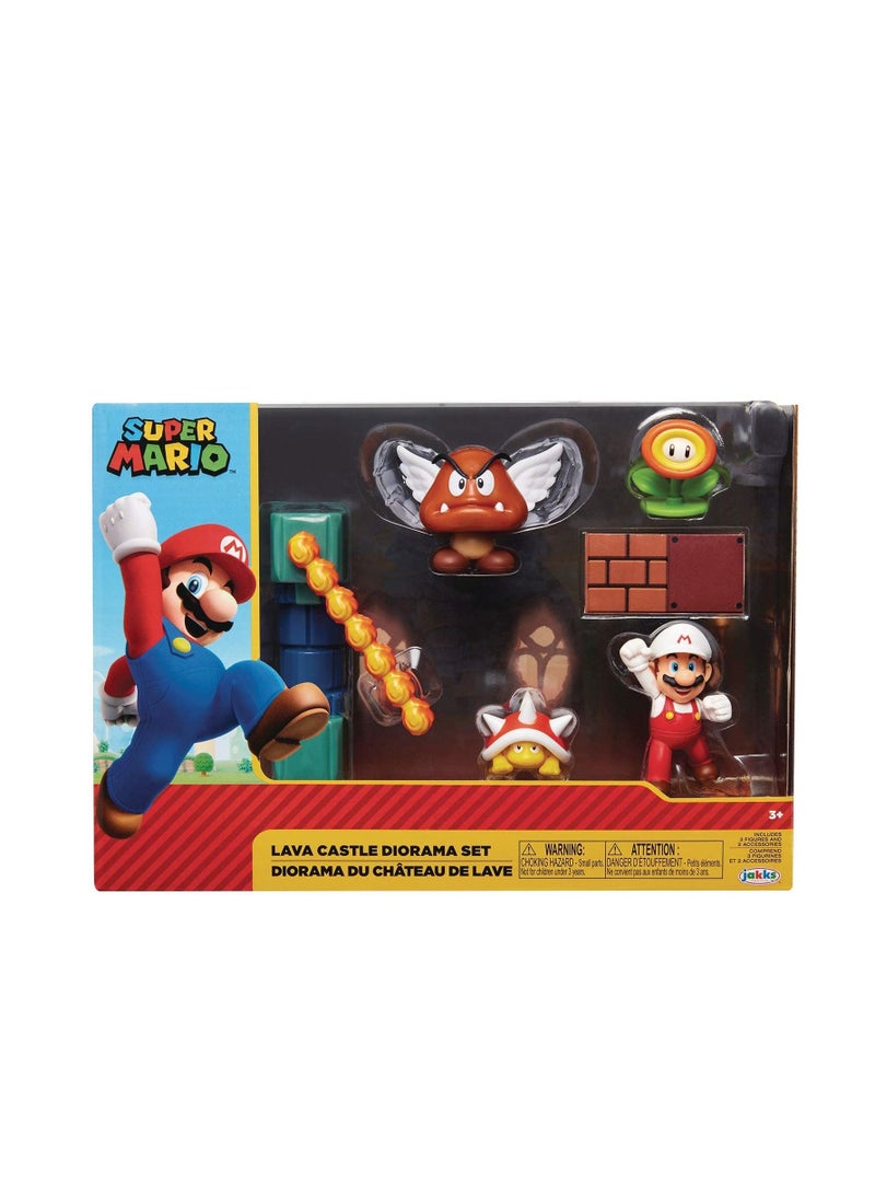 Super Mario Lava Castle Diorama Set 2.5inch 40015