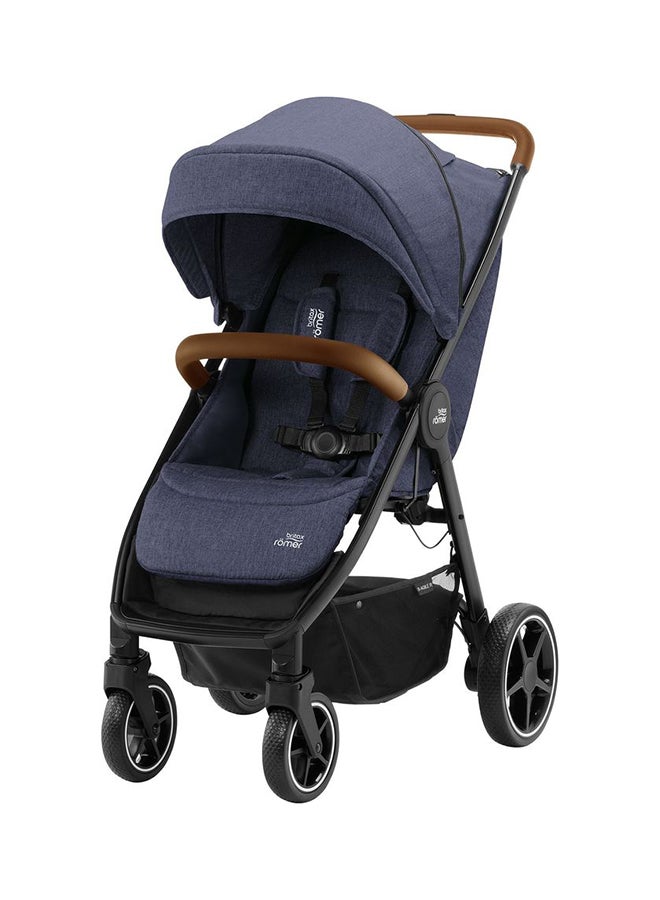 B-Agile R Push Chair With Brown Handle 0 - 4 Years Navy Ink