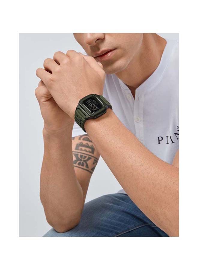 Hyper $Hock Silicone Strap Digital Wrist Watch PWHAA0421 - 44mm - Grey