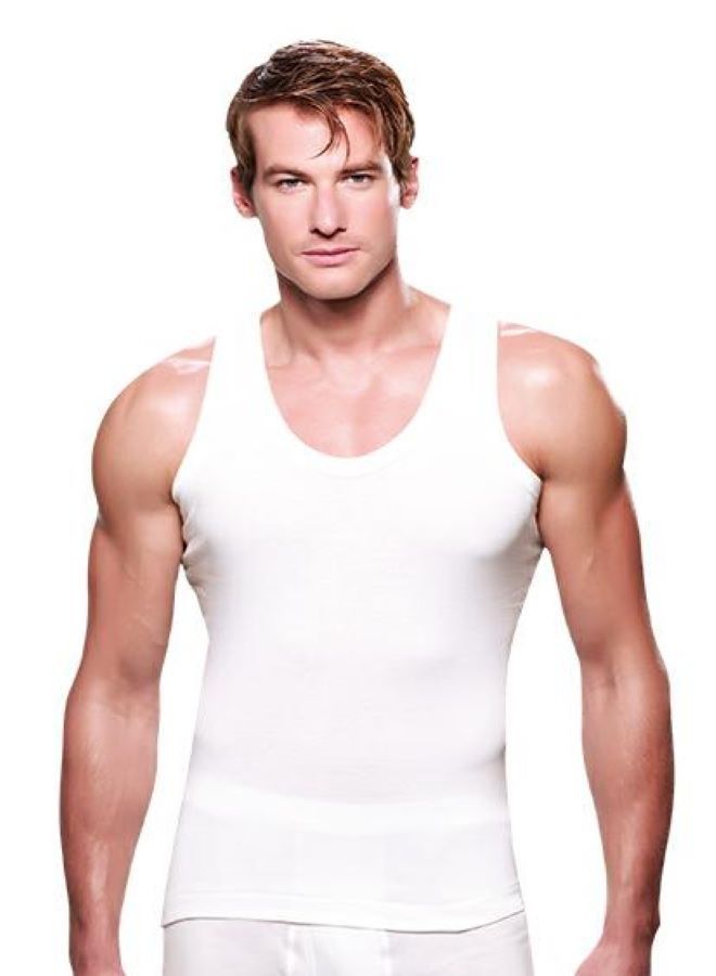 Lux Premium Pack of 3 Vests 1X1 Rib WHITE