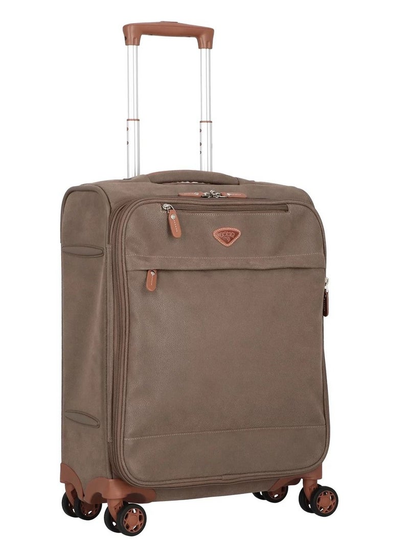 New Uppsala Soft Expandable Suitcase Luggage Trolley 55cm Cabin Clay