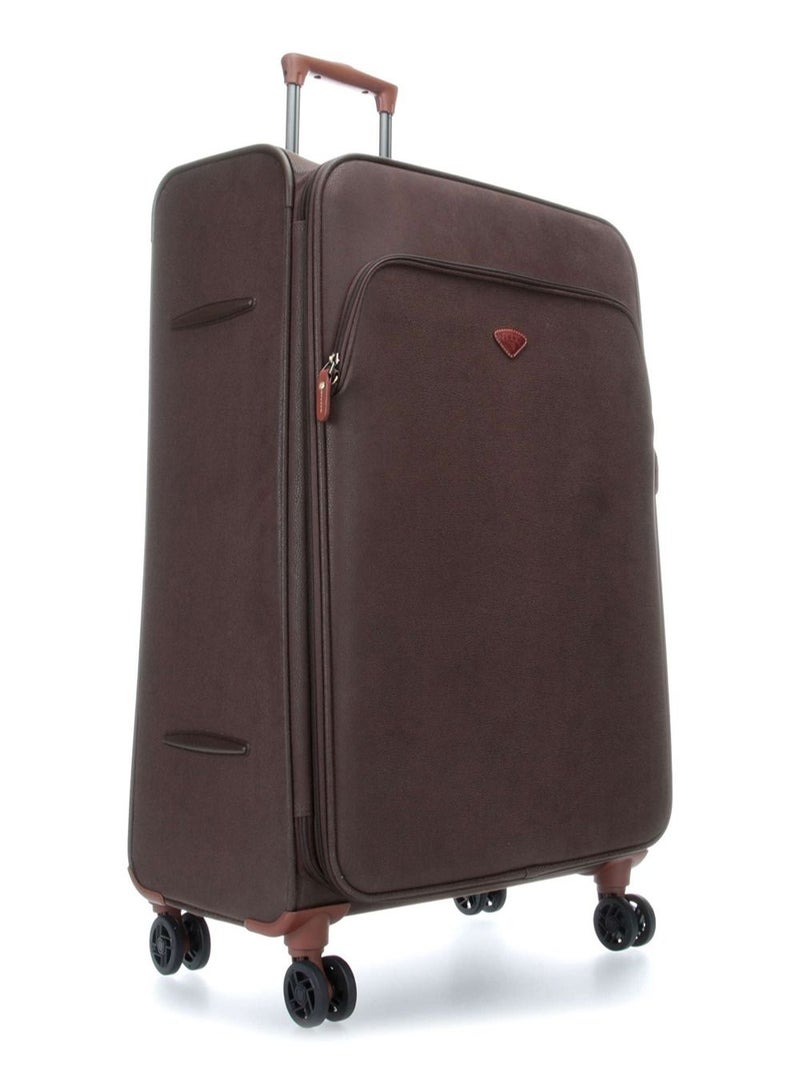 New Uppsala Soft Expandable Suitcase Luggage Trolley 78cm Large Chocolate
