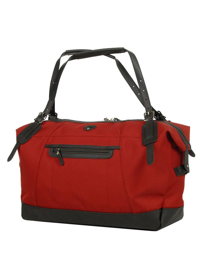 Cassis Shoulder Duffel Travel Bag Red