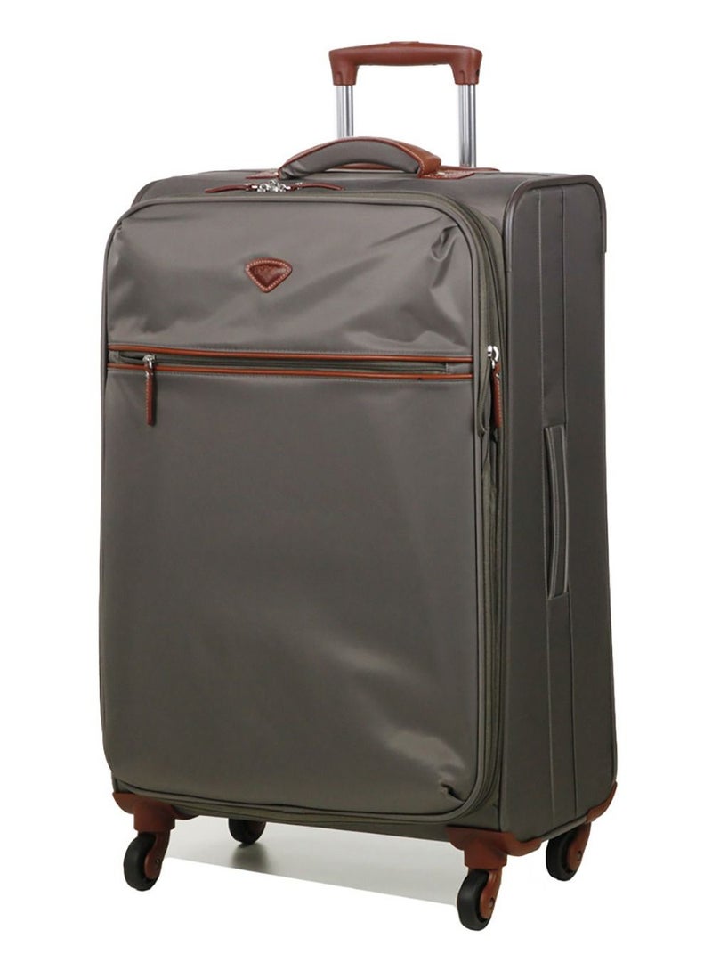 NICE Soft Expandable Suitcase Luggage Trolley 67 cm Medium Bark