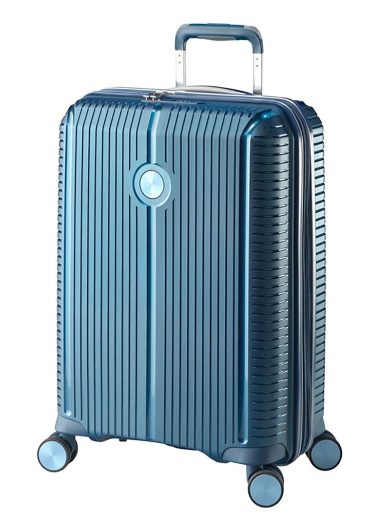 Sondo Polypropylene Hard Expandable Carry-on Luggage Suitcase Trolley Cabin Size Small 55cm Blue