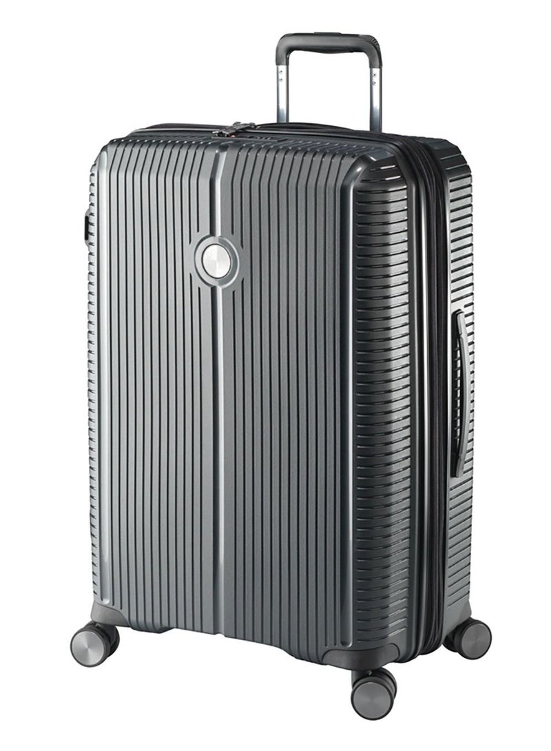Sondo Polypropylene Hard Expandable Luggage Suitcase Trolley Medium 66cm Black