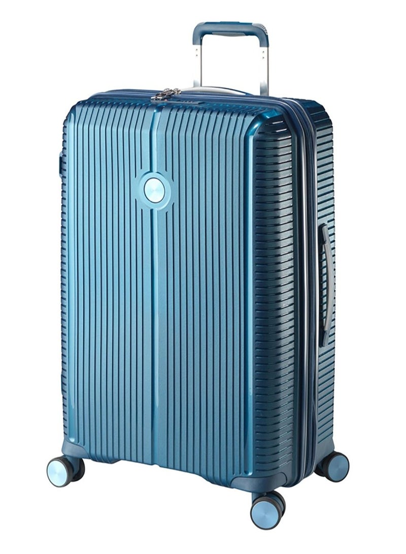 Sondo Polypropylene Hard Expandable Luggage Suitcase Trolley Medium 66cm Blue