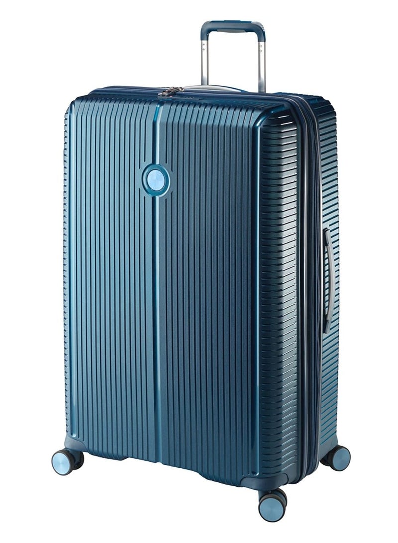 Sondo Polypropylene Hard Expandable Luggage Suitcase Trolley Large 76cm Blue