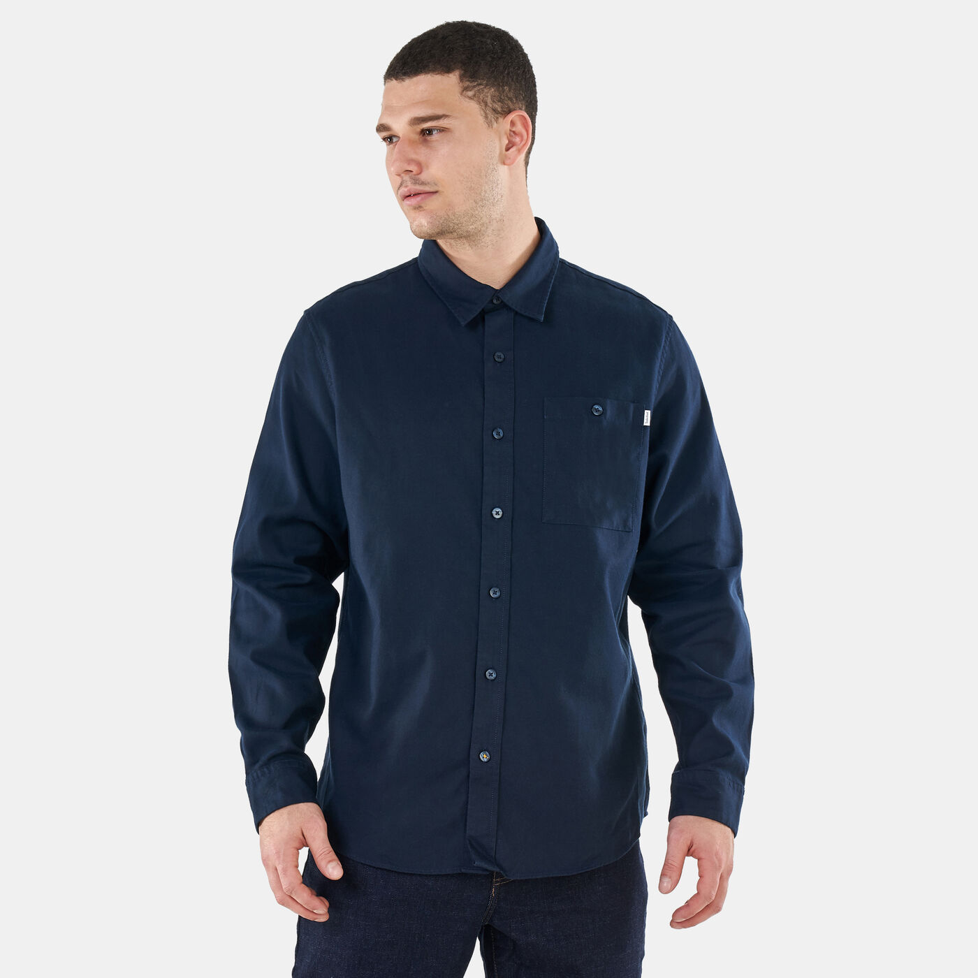 Men's Soft Cotton Solid Long Sleeve Shirt