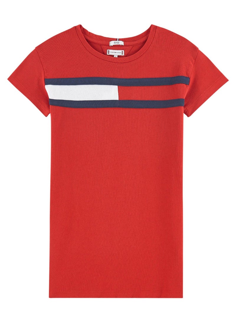 Flag Jersey Long T-Shirt Deep Crimson/Blue/White