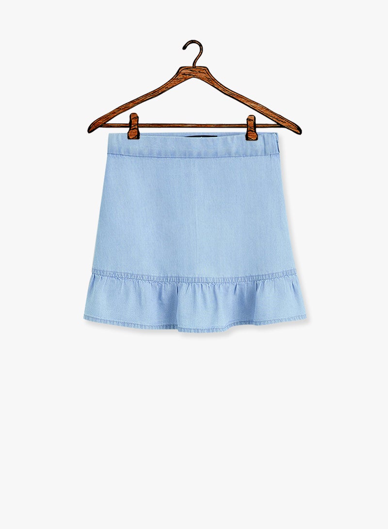 Estel Soft Denim Skirt Blue