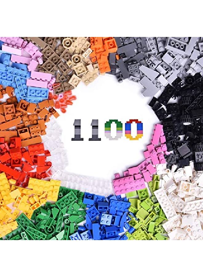 1100 Pcs Building Bricks In 17 Popular Colors And 147 Mixed Shapes Classic Creative Building Blocks Compatible With All Major Brands Bulk Basic Bricks Toys Birthday Gift For Kids