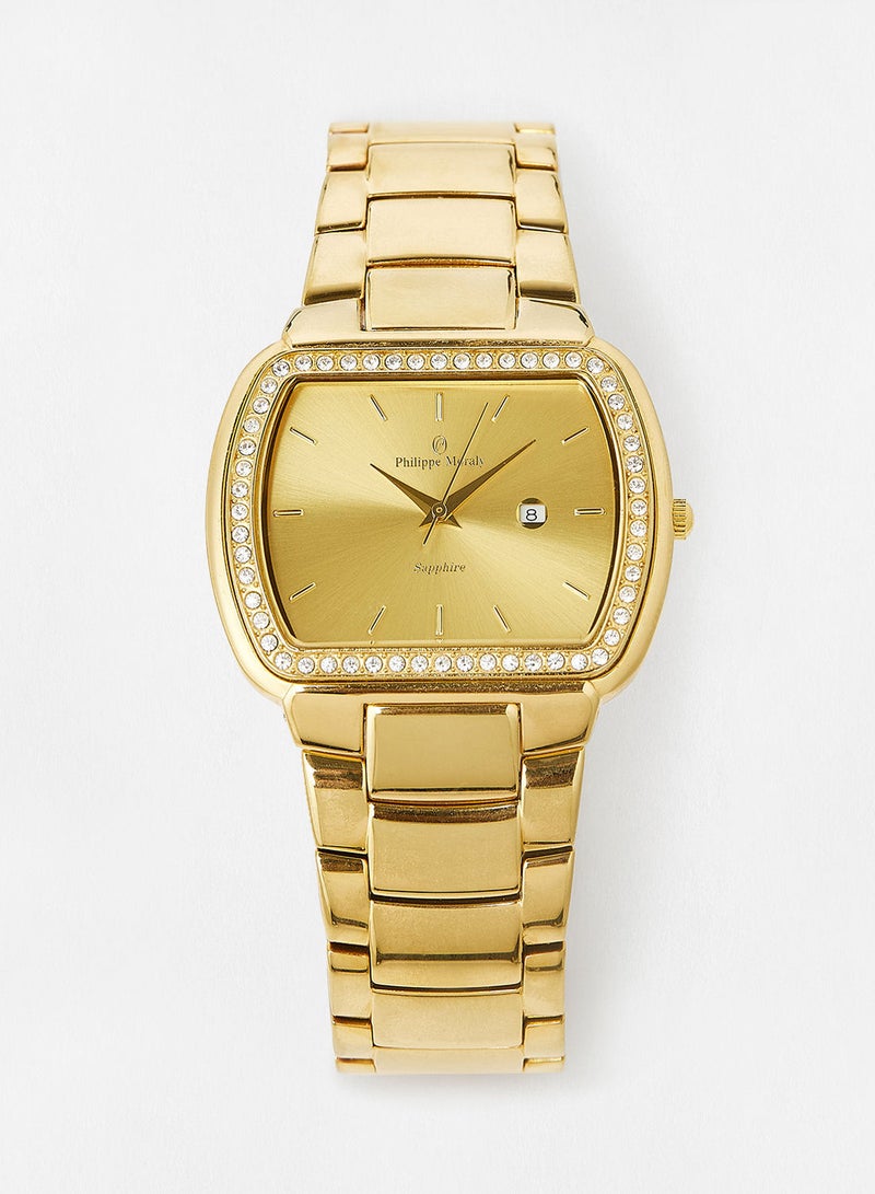 Metal Analog Wrist Watch MS0423GG - 38mm - Gold