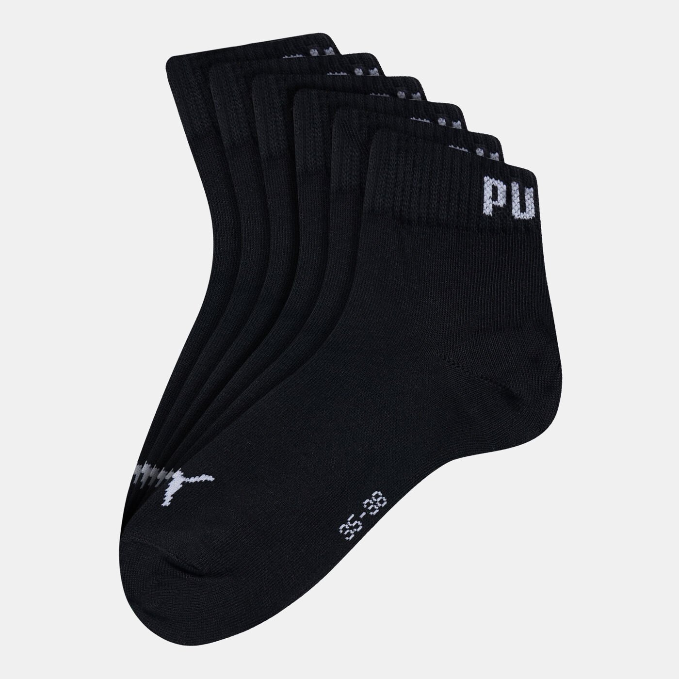 Plain Quarter Ankle Socks (3 Pack)