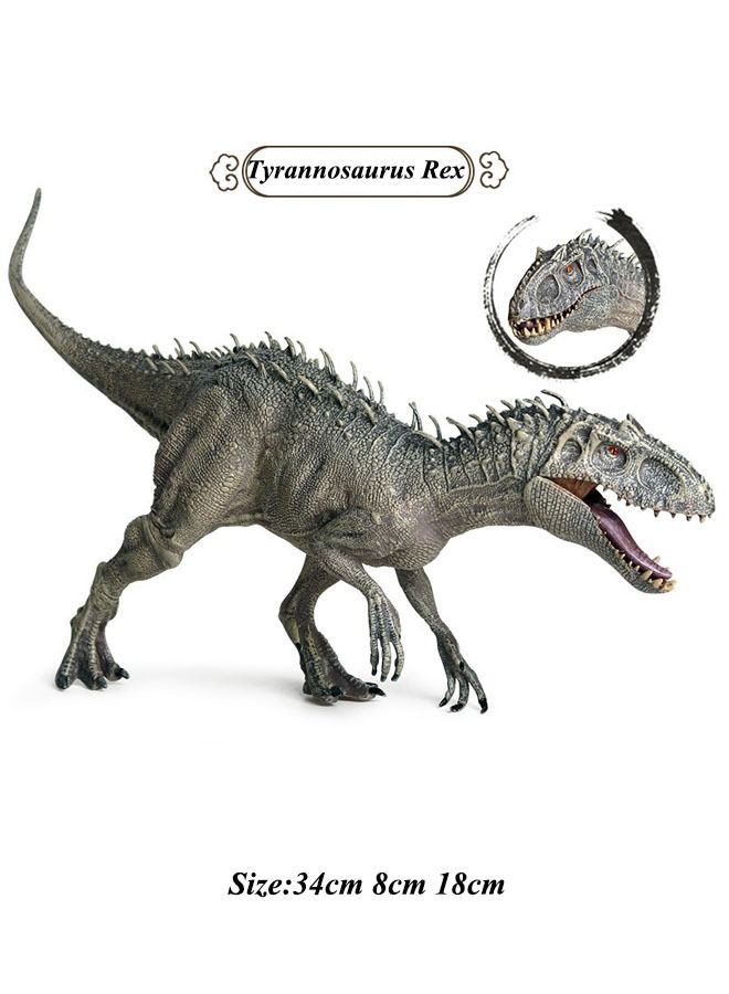 The Dinosaur Action Figure Toy, Grey Running T-Rex