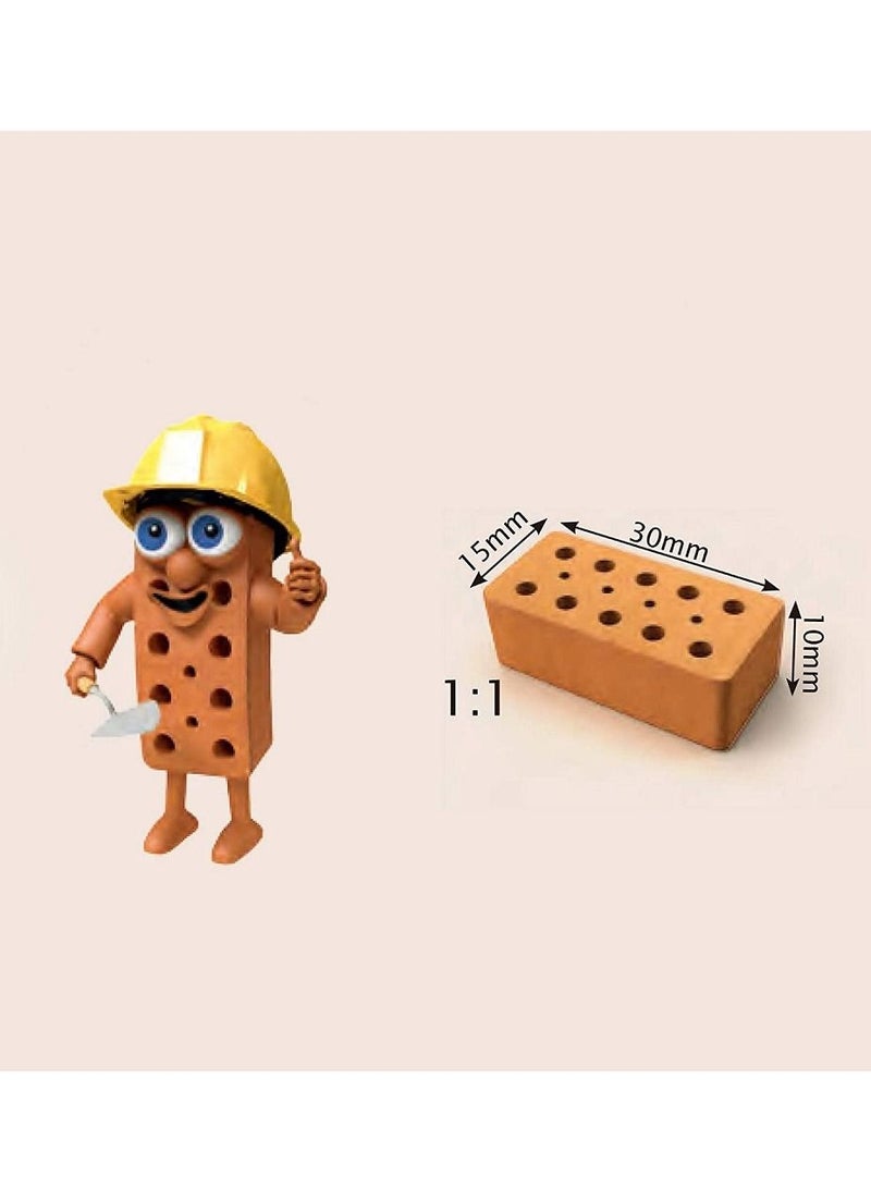 Small Family House 35 pieces Brick Construction Set Toy STEM Building Kit with Real Bricks and Mortar Made in Germany TEI 1024