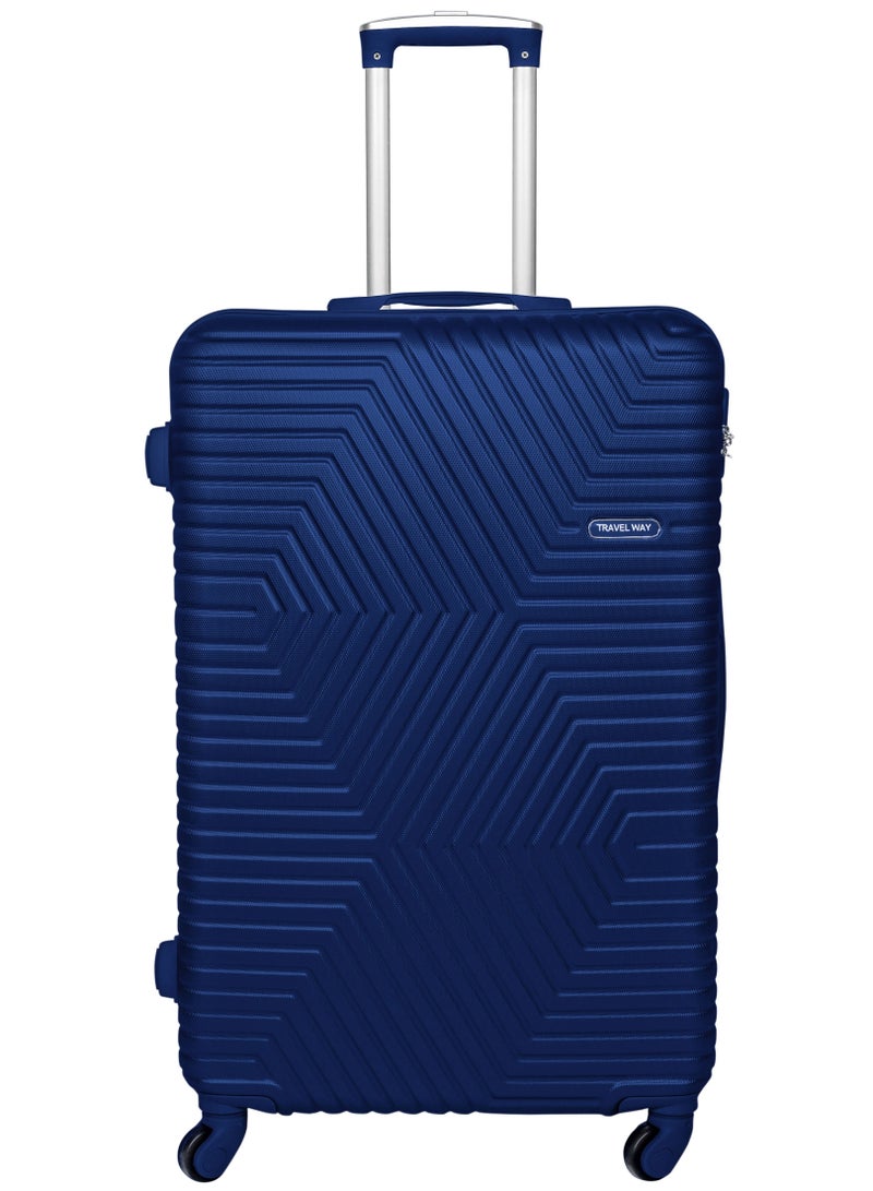 TravelWay Lightweight Carry On Luggage Travel Trolley - Hardshell Hand Carry Spinner Luggage for Travel | ABS Luggage with 4 Spinner Wheels (Blue, 20 Inches (51 cm))