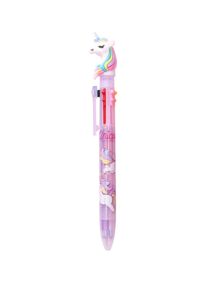 Set kids with multi color unicorn pen, colours and 3 mask holders multicolour