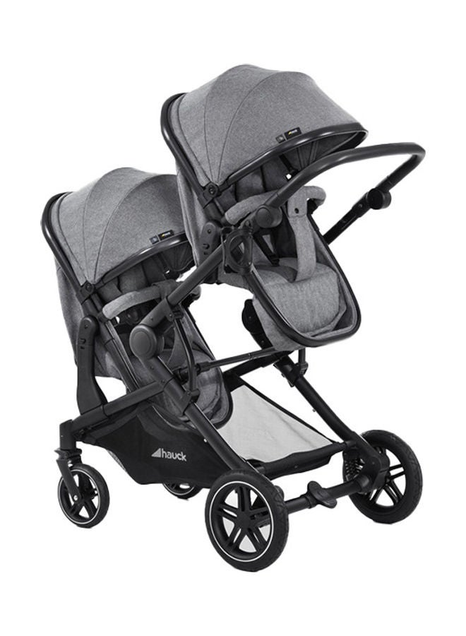 Double Baby Stroller Atlantic Twin - Grey
