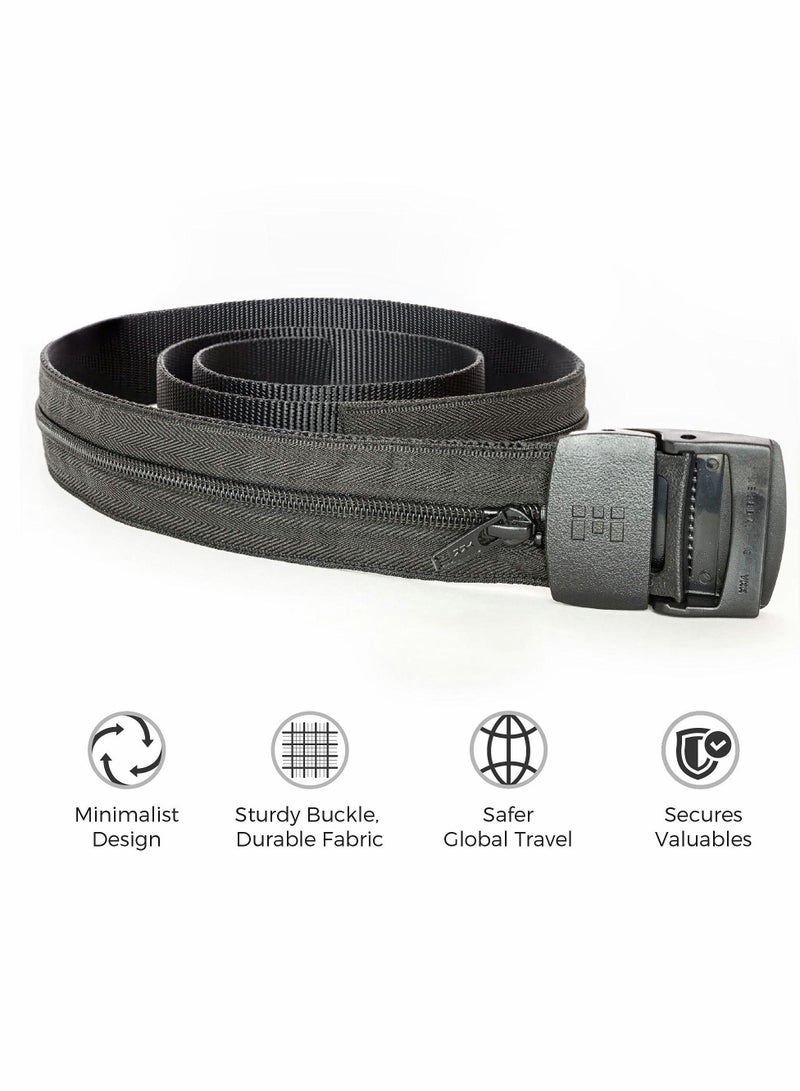 Money Belt for Men, Travel Security Belt with Hidden Money Compartment Pocket