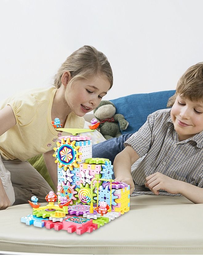 83 Pcs Building Blocks Kits Electric Building Block Paradise STEM Toys Educational Construction Toys for Preschool Kids Boys and Girls, Creativity Building Blocks Set Kids Toys