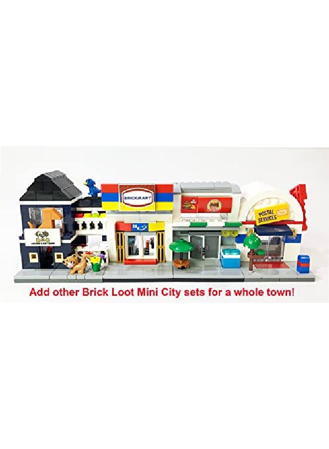 Exclusive Mini City Archie'S Pet Shop Model Custom Designed 155 Piece Set Compatible With Lego And Other Major Brick Brand Models Includes Animals Dog Cat Bird And More