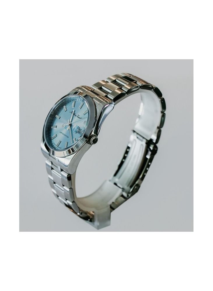 Men's Mathy I LE Stainless Steel Blue Dial Swiss Watch h451bu