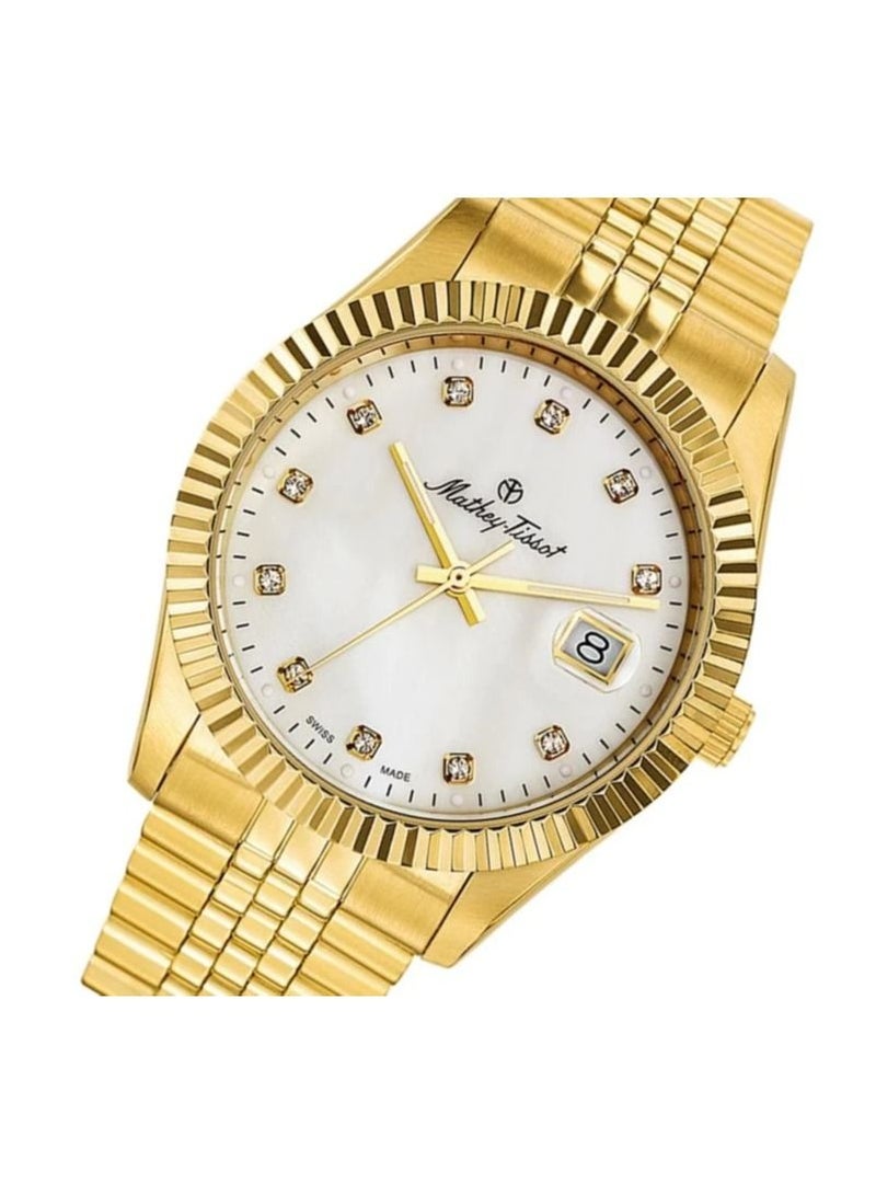 Mathey-Tissot Analog Mother of Pearl Dial Men's Watch-H710PI