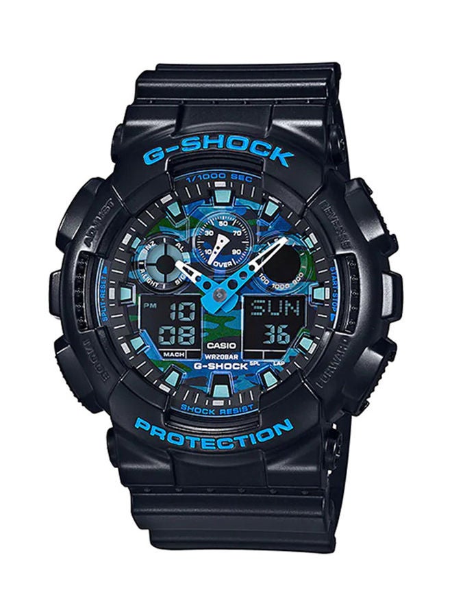Men's Analog Plus Digital Round Water Resistance Wrist Watch GA-100CB-1ADR