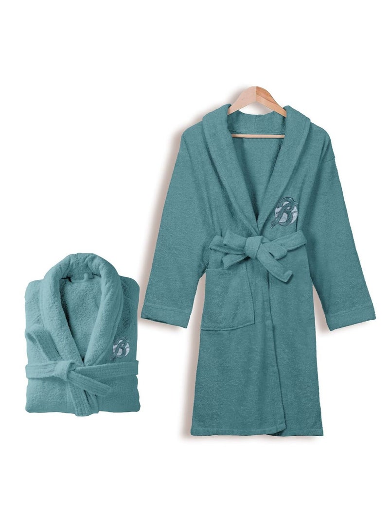 Cotton bathrobe with a pocket for unisex, 100% Egyptian cotton, ultra-soft, highly water-absorbent, color-fast and modern, ideal for daily use, resorts and spas.2XL