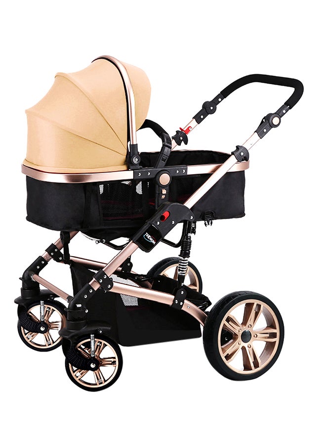 3 In 1 Stroller With Sunveno Diaper Bag And Hooks Multicolour